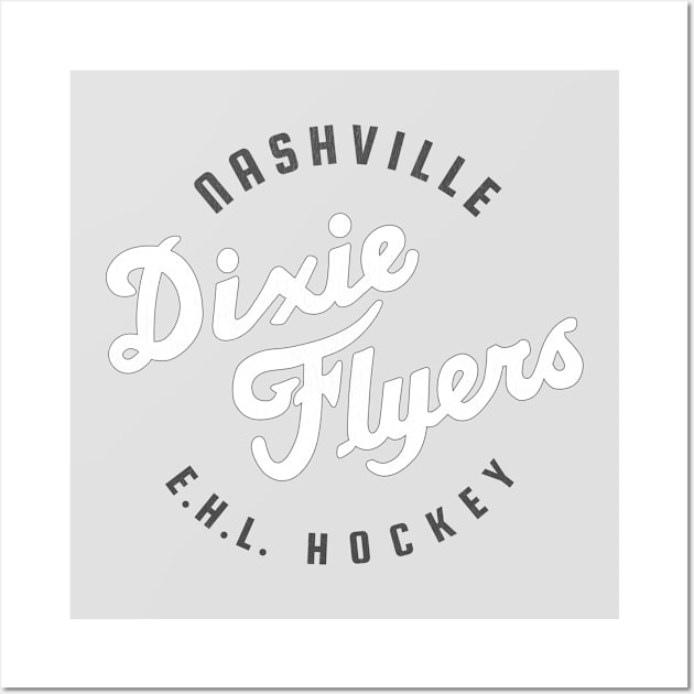 Vintage Nashville Dixie Flyers Hockey Wall Art by LocalZonly